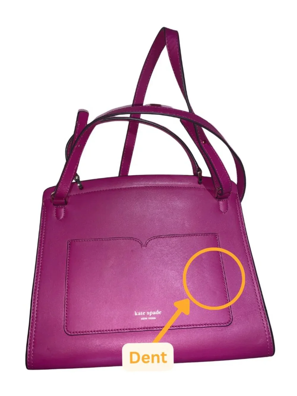 Kate Spade Romy Satchel Leather Crossbody in Berry Blitz - Pre-Loved